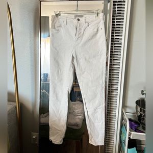 Everlane high-rise stretchy white jeans